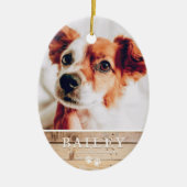 Pet Memorial Country Rustic Woodsy Paws Foto Keramisch Ornament (Voorkant)