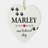 Pet Memorial | Creëer Uw eigen foto Keramisch Ornament (Rechts)