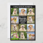 Pet Memorial Custom 11 Foto Collage Hond Sympathie Bedankkaart (Voorkant)