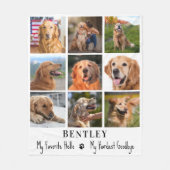 Pet Memorial Custom 9 Photo Collage Cat Dog Fleece Deken (Voorkant)