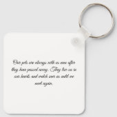 Pet Memorial Custom Dog Photo Collage & Quote Sleutelhanger (Achterkant)