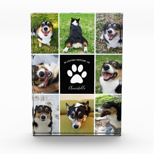 Pet Memorial Custom Hond Collage Fotoblokken (Voorkant)