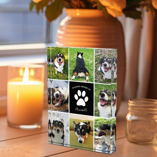 Pet Memorial Custom Hond Collage Fotoblokken