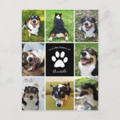 Pet Memorial Custom Hond Collage in Loving Memory Briefkaart (Voorkant)