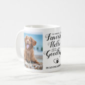 Pet Memorial Custom Photo Dog Paw Print Pet Loss Koffiemok (Voorkant links)