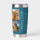 Pet Memorial Custom Photo Keepsake Geïsoleerde Drinkbeker (Achterkant)