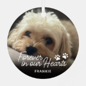 Pet Memorial Custom Photo Metalen Ornament (Achterkant)