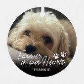 Pet Memorial Custom Photo Metalen Ornament (Voorkant)