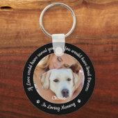 Pet Memorial Custom Photo Pet Loss Keepomwille Sleutelhanger (Voorkant)