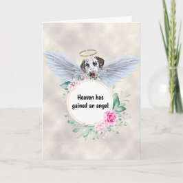Pet memorial Dalmatian dog angel vleugelgedicht Kaart