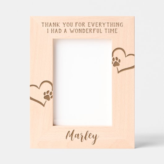 Pet Memorial Dank u Gegraveerde Lijstjes (Voorkant)