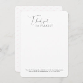 Pet Memorial Dank u opmerking Kaart Notitiekaartje