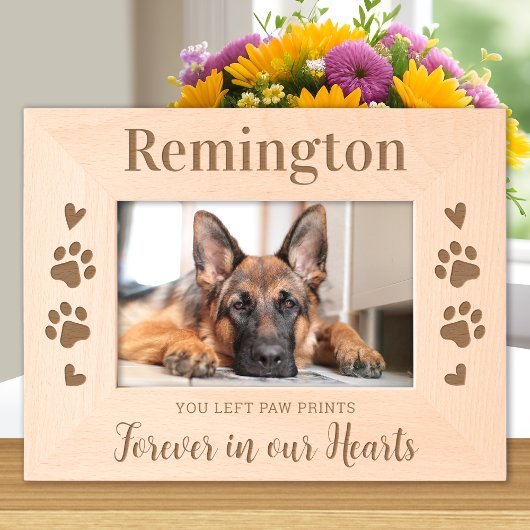 Pet Memorial Dog Cat Paw Gepersonaliseerd Hout Afb Gegraveerde Lijstjes