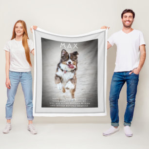 Pet Memorial Dog Fleece Deken