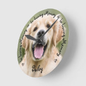 Pet Memorial Dog Foto Pet Loss of Loving Memory Ronde Klok (Hoek)