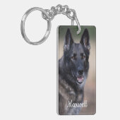 Pet Memorial Dog Foto Rainbow Bridge Pet Loss Sleutelhanger (Voorkant Links)