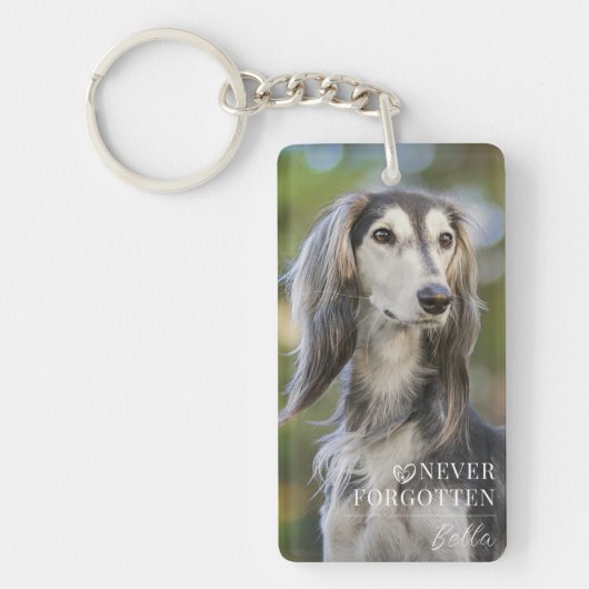 Pet Memorial Dog Foto Sleutelhanger (Voorkant)