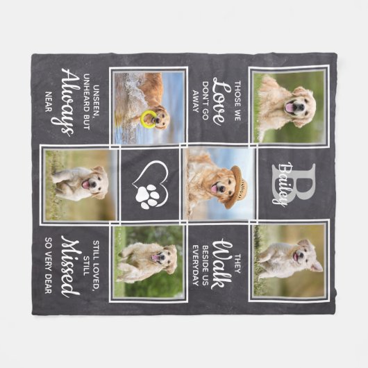 Pet Memorial Dog Keepomwille Sympathie Citaat Pet  Fleece Deken (Voorkant (Horizontaal))