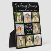 Pet Memorial Dog Loss Gift Personalized 11 Afbeeld Fotoplaat (Zijkant)