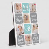 Pet Memorial Dog Loss Modern Stylish Photo Collage Fotoplaat (Zijkant)