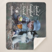 Pet Memorial Dog Loss Poem Custom Foto Sherpa Deken (Voorkant)