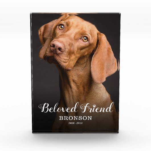 Pet Memorial | Dog Photo Beloved Friend Fotoblokken (Voorkant)