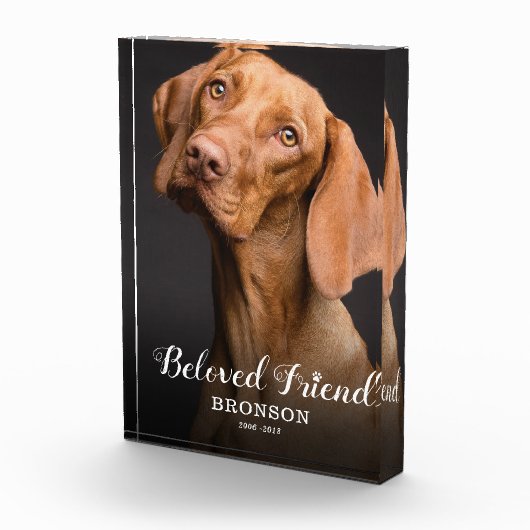 Pet Memorial | Dog Photo Beloved Friend Fotoblokken (Rechts)