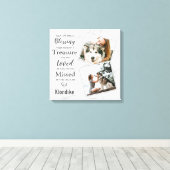 Pet Memorial Dog Photo Collage Canvas Afdruk (Insitu (Houten vloer))