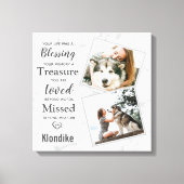 Pet Memorial Dog Photo Collage Canvas Afdruk (Voorkant)