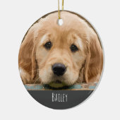 Pet Memorial Dog Photo Rainbow Bridge Keramisch Ornament (Links)