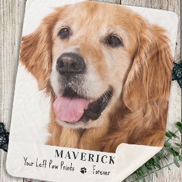 Pet Memorial Dog Sympathie Gift Persoonlijke foto Sherpa Deken