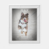 Pet Memorial Dog Tribute Poem Fleece Deken (Voorkant)