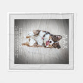 Pet Memorial Dog Tribute Poem Fleece Deken (Voorkant (Horizontaal))