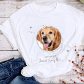 Pet Memorial Elegant Heaven Silver Stars Hond Foto T-shirt