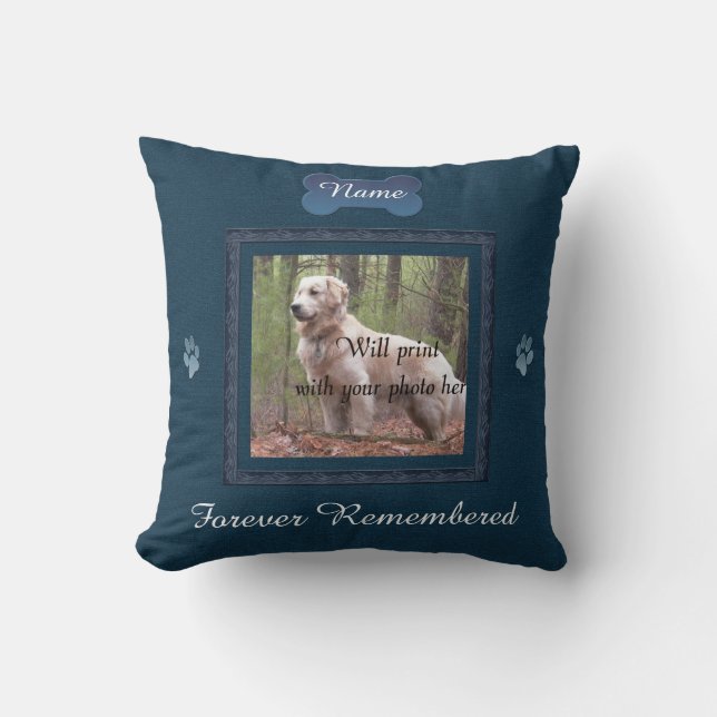 Pet Memorial - Elegant Perfect Memories Kussen (Voorkant)