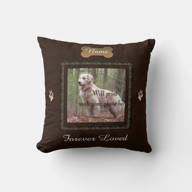 Pet Memorial - Elegant Perfect Memories Kussen (Voorkant)
