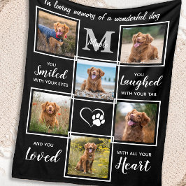 Pet Memorial Elegant Persoonlijk 6 Foto Collage Fleece Deken