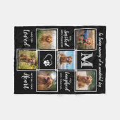 Pet Memorial Elegant Persoonlijk 6 Foto Collage Fleece Deken (Voorkant (Horizontaal))