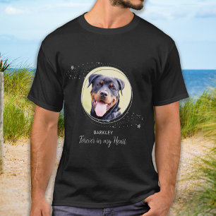 Pet Memorial Elegant Zilveren Sterren Aangepaste H T-shirt
