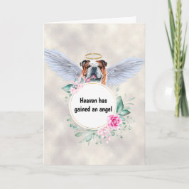 Pet memorial English bulldog angel wings gedicht Kaart