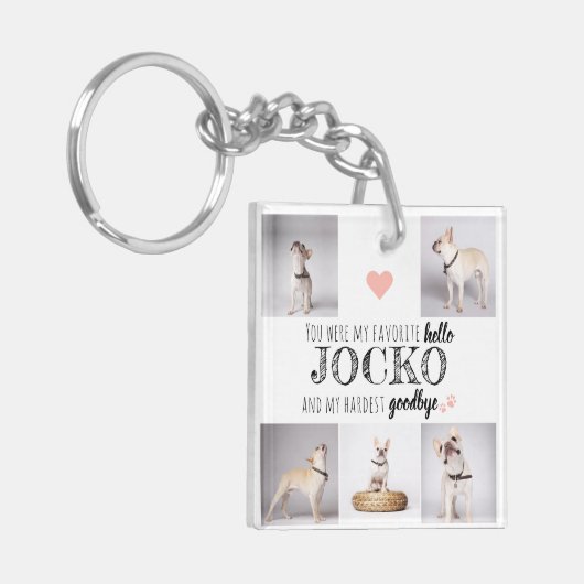 Pet Memorial Favorite Hallo Quote Keepomwille Sleutelhanger (Voorkant Links)