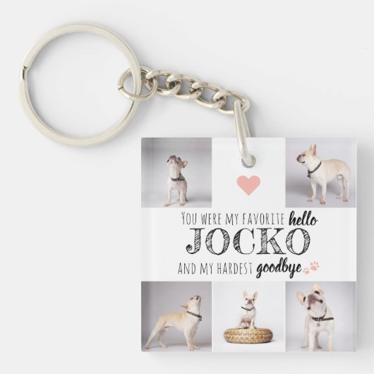 Pet Memorial Favorite Hallo Quote Keepomwille Sleutelhanger (Voorkant)