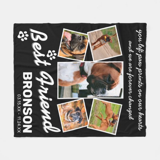 Pet Memorial Fleece Deken (Voorkant (Horizontaal))