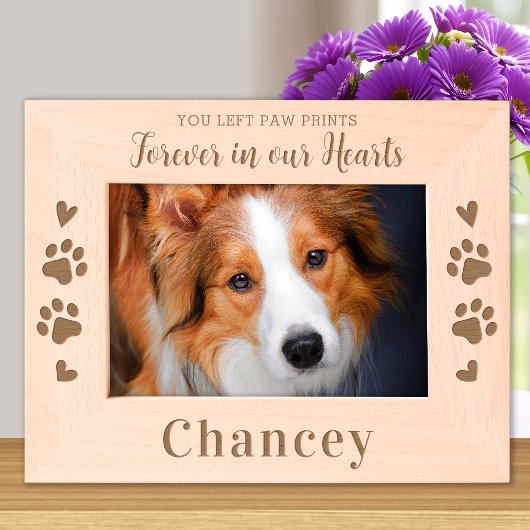 Pet Memorial Forever Dog Cat Custom Wood Foto Gegraveerde Lijstjes