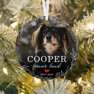 Pet Memorial Forever geliefd met Kerstmis Metalen Ornament