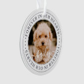 Pet Memorial Forever Hearts Elegant Foto Ornament (voorkant)