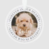 Pet Memorial Forever Hearts Elegant Foto Ornament (achterkant)