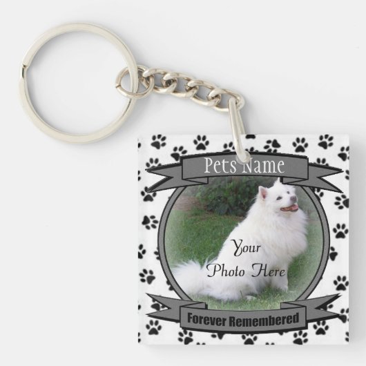 Pet Memorial - Forever herdacht - Pet Loss Dog Sleutelhanger (Voorkant)