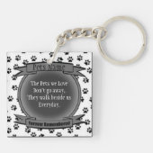 Pet Memorial - Forever herdacht - Pet Loss Dog Sleutelhanger (Achterkant)