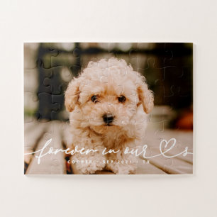 Pet Memorial Forever hoort eenvoudige moderne foto Legpuzzel